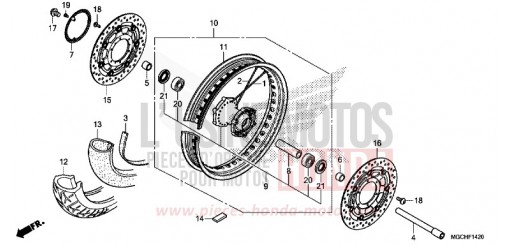 ROUE AVANT (CB1100CA/CAD) CB1100CAH de 2017